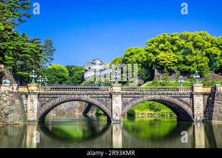 Nijubashi-Brücke und Fushimi-Turm Stockfoto