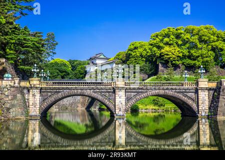 Nijubashi-Brücke und Fushimi-Turm Stockfoto