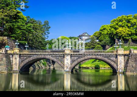 Nijubashi-Brücke und Fushimi-Turm Stockfoto