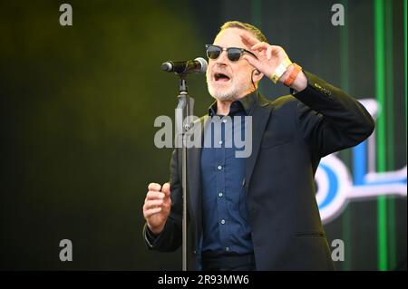 Leeds, Großbritannien. 17. Juni 2023. Blancmange tritt beim Lets Rock Leeds 80s Festival in Leeds auf. Kredit: SOPA Images Limited/Alamy Live News Stockfoto