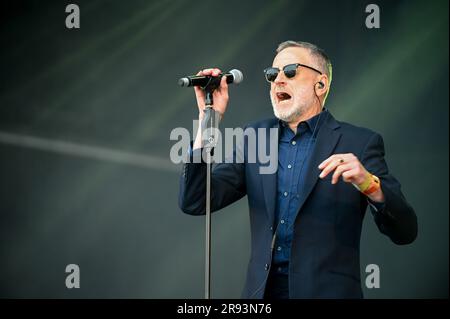 Leeds, Großbritannien. 17. Juni 2023. Blancmange tritt beim Lets Rock Leeds 80s Festival in Leeds auf. (Foto: Robin Burns/SOPA Images/Sipa USA) Guthaben: SIPA USA/Alamy Live News Stockfoto