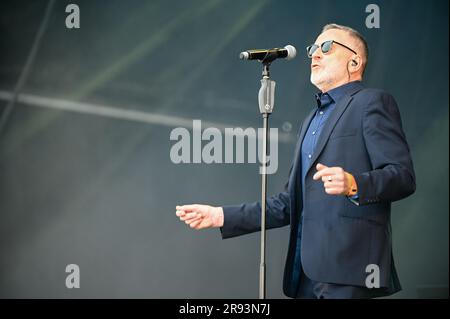 Leeds, Großbritannien. 17. Juni 2023. Blancmange tritt beim Lets Rock Leeds 80s Festival in Leeds auf. (Foto: Robin Burns/SOPA Images/Sipa USA) Guthaben: SIPA USA/Alamy Live News Stockfoto