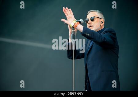 Leeds, Großbritannien. 17. Juni 2023. Blancmange tritt beim Lets Rock Leeds 80s Festival in Leeds auf. (Foto: Robin Burns/SOPA Images/Sipa USA) Guthaben: SIPA USA/Alamy Live News Stockfoto