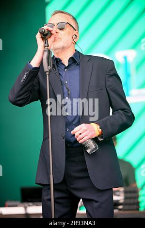 Leeds, Großbritannien. 17. Juni 2023. Blancmange tritt beim Lets Rock Leeds 80s Festival in Leeds auf. (Foto: Robin Burns/SOPA Images/Sipa USA) Guthaben: SIPA USA/Alamy Live News Stockfoto