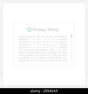 UI-Elementvorlage für Datenschutzrichtlinie Stock Vektor