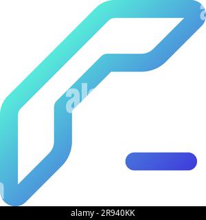 Symbol für die lineare benutzeroberfläche des perfekten Gradienten für Kontaktpixel löschen Stock Vektor