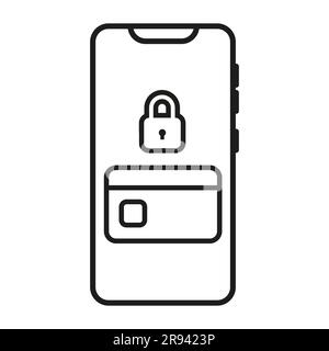 Sichere Nutzung von Geldtransfers über das Internet. Nutzen Sie Online-Banking Stock Vektor