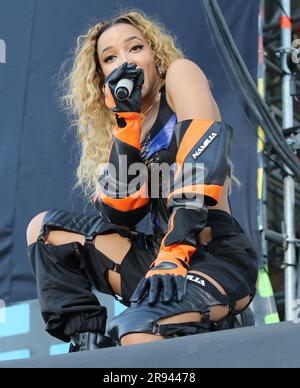 Tinashe in Konzert auf dem Hippodrom von Mailand anlässlich des I Days Festivals 2023 Stockfoto