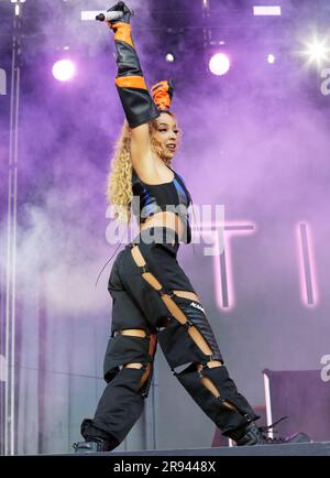 Tinashe in Konzert auf dem Hippodrom von Mailand anlässlich des I Days Festivals 2023 Stockfoto