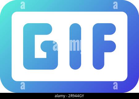 Symbol für lineare benutzeroberfläche mit perfektem GIF-Pixel-Verlauf Stock Vektor