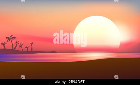 Sonne eines Strandvektors Stock Vektor