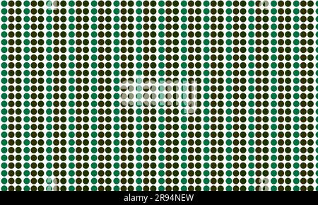Kleine grüne und schwarze Kreise Musterhintergrund Stockfoto