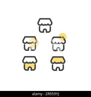 Symbolvektor speichern. Einfaches Ladenschild in modernem Design Stock Vektor