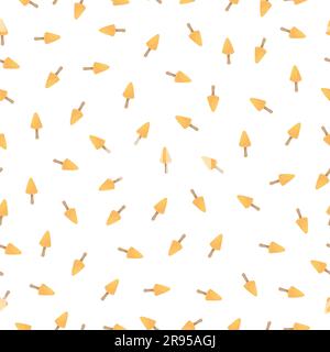 Handgezeichnetes, nahtloses Muster mit Eiscreme. Kann zum Einpacken von Papier, Geschenkverpackungen, Textilien usw. verwendet werden Stock Vektor