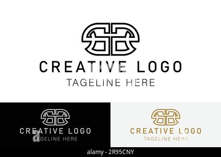 Buchstaben S S-Logo. Erstbuchstabe S. Logo-Design im Monogramm-Stil. Creative Logo Professional. Einfache Konstruktion bearbeitbar Stock Vektor