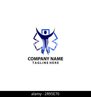 Human Healthcare Logo Design Vector Stock Vektor
