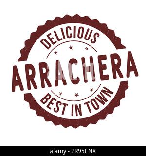 Arrachera Grunge-Gummistempel auf weißem Hintergrund, Vektordarstellung Stock Vektor