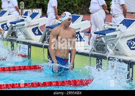 Rom, Italien. 24. Juni 2023. Foro Italico, Rom, Italien, 24. Juni 2023, Simone Silveri (ITA) während 59° Sette Colli Internazionali di Nuoto (day2) - Swimming Credit: Live Media Publishing Group/Alamy Live News Stockfoto