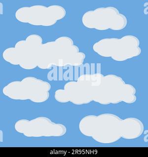 Wolken auf blauem Hintergrund Stock Vektor