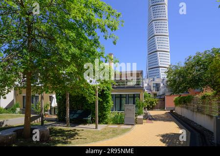 Malmö, Stadtentwicklungsgebiet Västra Hamnen, Turn Tower von Santiago Calatrava // Malmö, Västra Hamnen Entwicklungsgebiet, Turning Tower von Santiago Stockfoto