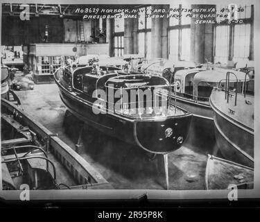 Historische Fotografien der Werft der Norfolk Naval im Fünften Marinestandort. Er untersteht dem Verteidigungsministerium und dem Marineministerium. Stockfoto