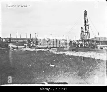 Historische Fotografien der Werft der Norfolk Naval im Fünften Marinestandort. Er untersteht dem Verteidigungsministerium und dem Marineministerium. Stockfoto