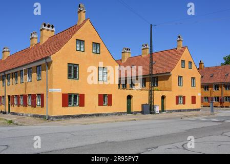 Kopenhagen, historische Wohnsiedlung Nyboder // Kopenhagen, historisches Housing Nyboder Stockfoto