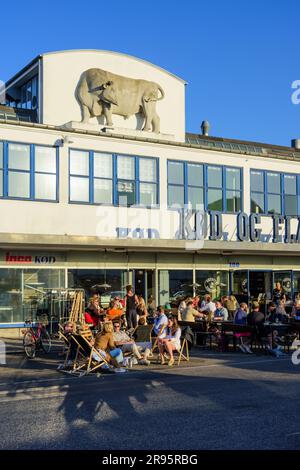 Kopenhagen, Vesterbro Øst, ehemaliges Schlachthofgelände, heute Freizeit- und Gastrozone // Kopenhagen, Vesterbro Øst, ehemalige Schlachthausgegend, tod Stockfoto