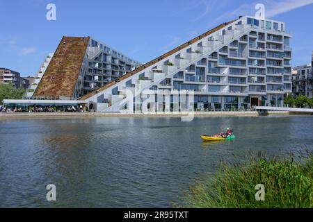 Kopenhagen, Stadtentwicklungsgebiet Ørestad, 8 Tallet // Kopenhagen, Stadtentwicklungsgebiet Ørestad, 8 Haus Stockfoto