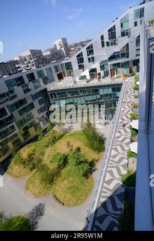 Kopenhagen, Stadtentwicklungsgebiet Ørestad, 8 Tallet // Kopenhagen, Stadtentwicklungsgebiet Ørestad, 8 Haus Stockfoto
