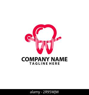 Zahnschutz Logo Design Vector Stock Vektor