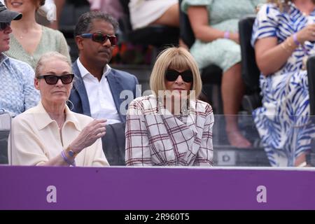 24. Juni 2023; Cinch Championships, Queens Club, West Kensington, London, England: Cinch Championships Queens Club, Tag 6; Vogue-Redakteurin Dame Annette Wintour Stockfoto