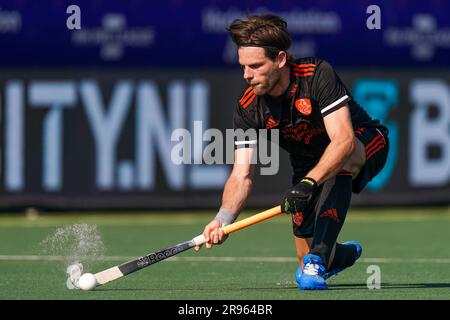 Amstelveen, Niederlande. 24. Juni 2023. AMSTELVEEN, NIEDERLANDE - JUNI 24: Lars Balk aus den Niederlanden während des FIH Hockey Pro League Frauenspiels zwischen den Niederlanden und Deutschland im Wagener Stadion am 24. Juni 2023 in Amstelveen, Niederlande (Foto von Joris Verwijst/BSR-Agentur) Kredit: BSR-Agentur/Alamy Live News Stockfoto