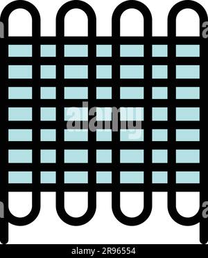 Symbol Kühlsystem. Umriss Vektorsymbol Kühlsystem für Webdesign isoliert auf weißem Hintergrund flach Stock Vektor