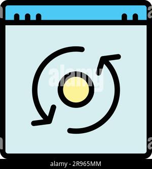 Symbol "Webseite aktualisieren". Vektorsymbol zur Aktualisierung der Gliederung der Webseite für Webdesign isoliert auf weißem Hintergrund Stock Vektor