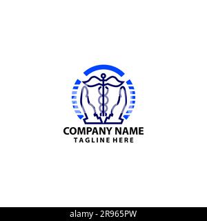 Caduceus Education Logo Design Vector Stock Vektor