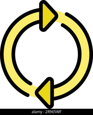 Symbol "Pfeile aktualisieren". Vektorsymbol „Pfeile aktualisieren“ für Webdesign isoliert auf weißem Hintergrund, flach Stock Vektor