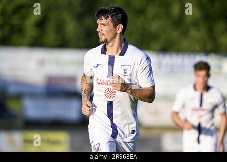 Oudenaarde, Belgien. 24. Juni 2023. Anderlechts Benito Raman wurde während eines freundlichen Fußballspiels zwischen dem First Division Club RSC Anderlecht und KSV Oudenaarde am Samstag, den 24. Juni 2023 in Oudenaarde in Vorbereitung der kommenden Saison 2023-2023 gezeigt. BELGA FOTO TOM GOYVAERTS Kredit: Belga News Agency/Alamy Live News Stockfoto