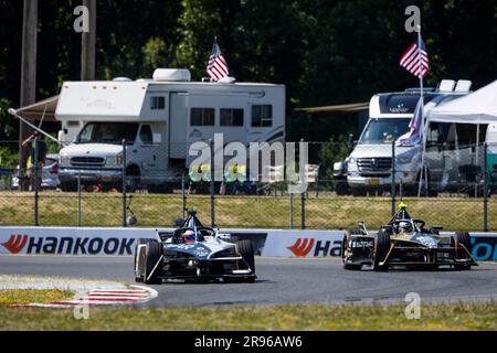 Portland, Etats Unis. 24. Juni 2023. 09 EVANS Mitch (nzl), Jaguar TCS Racing, Spark-Jaguar, Jaguar I – Time 6, Action während des 2023 Southwire Portland ePrix, 9. Tagung der ABB FIA Formel E-Weltmeisterschaft 2022-23, auf der Portland International Raceway vom 22. Bis 24. Juni 2023 in Portland, Vereinigte Staaten von Amerika - Foto Julien Delfosse/DPPI Kredit: DPPI Media/Alamy Live News Stockfoto