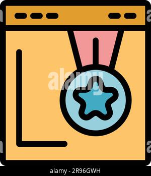 Symbol für Bewertungssuchmaschine. Outline Rating Suchmaschinensymbol für Webdesign isoliert auf weißem Hintergrund Stock Vektor