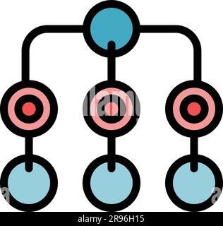 Symbol für Suchmaschine für Schema. Vektorsymbol der Suchmaschine „Modellstruktur“ für Webdesign isoliert auf weißer Hintergrundfarbe Stock Vektor