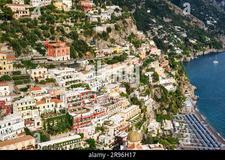 Das schöne Dorf Positano an der Italienischen Amalfiküste Stockfoto