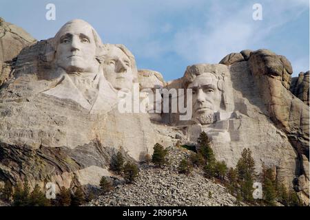 Mount Rushmore National Memorial, Präsidenten Washington, Jefferson, Roosevelt, Lincoln, In der Nähe von Rapid City, South Dakota, USA Stockfoto