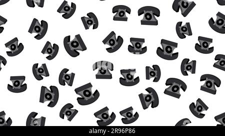 Texturmuster nahtlos von altmodischen Retro-hipstersih-stylischen isometrischen Disketten-Telefonen aus den 70er, 80er und 90er Jahren. Der Hintergrund. Vektorillus Stock Vektor