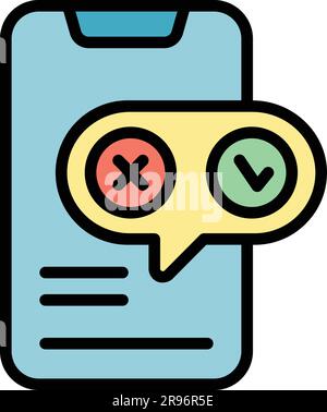 Smartphone-Symbol für regulierte Produkte. Skizzieren Sie regulierte Produkte Smartphone-Vektorsymbol für Webdesign isoliert auf weißem Hintergrund Stock Vektor