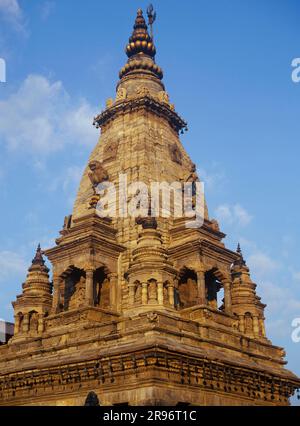 Hindu-Tempel, Platz, Königsplatz Lasku Dhwakha, Durbar-Platz, Kathmandu, Nepal Stockfoto