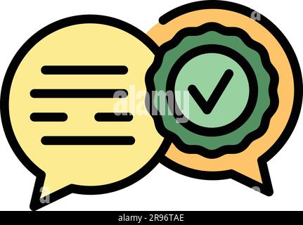 Chat-Symbol für regulierte Produkte. Skizzieren Sie das Chat-Vektorsymbol für regulierte Produkte für Webdesign isoliert auf weißem Hintergrund Stock Vektor