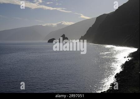 Felsenküste, Ribeira da Janela, Ponta de Sao Lourenco Halbinsel, Madeira, Portugal Stockfoto