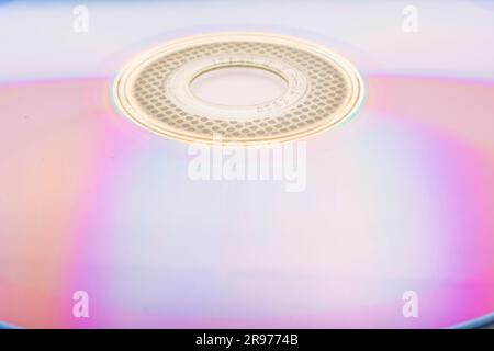 DVD, SD-Disk, isoliert auf weißem Hintergrund Stockfoto