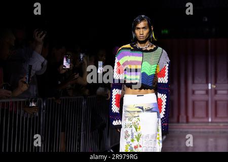 Paris, Frankreich. 24. Juni 2023. MARINE SERRE Spring Summer 2024 Runway während der Paris Fashion Week am 2023. Juni - Paris; Frankreich 24/06/2023 Gutschein: dpa/Alamy Live News Stockfoto